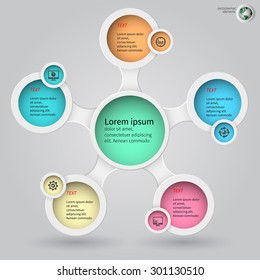 Metaball infographic elements.Template for your design