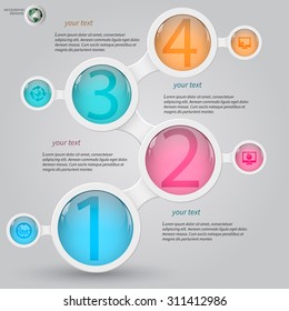 Metaball infographic elements.Template for your design