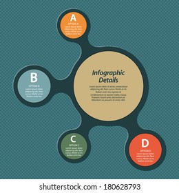 Metaball Infographic on a blue background