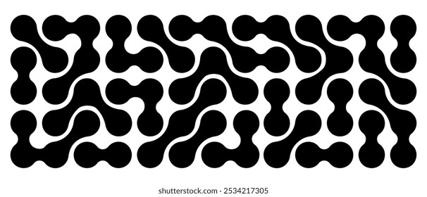 Padrão metabólico. As gotas de líquido conectadas, bolhas orgânicas ou formas morfo de fundo. Moléculas ou neurônios isolados em fundo branco. Moderno papel de parede abstrato. Ilustração gráfica vetorial.