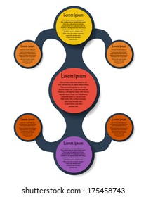 Metaball template colorful round diagram infographics for presentations 