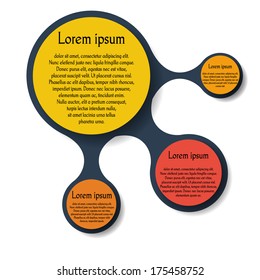 Metaball template colorful round diagram infographics for presentations 