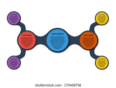 Metaball template colorful round diagram infographics for presentations 