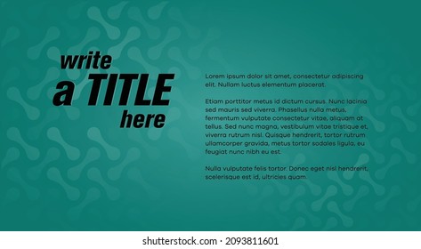 Metaballs Geometric Pattern Background. Presentation, Textile, Graphic Design, Etc.