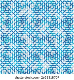 Metaballs padrão geométrico formando um moderno fundo sem costura em tons de azul
