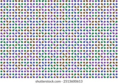 Metaballs Pattern Design color vector art illustration on a white background.