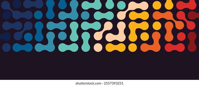Metaballs shapes abstract  geometric background. Vector art.