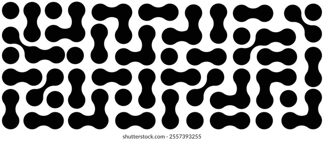 Metaballs shapes abstract  geometric background. Vector art.