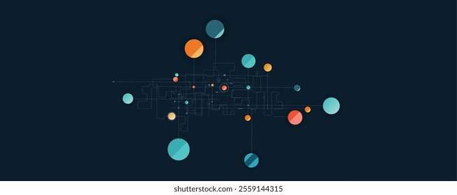 Metaballs shapes abstract  geometric background. Vector art.