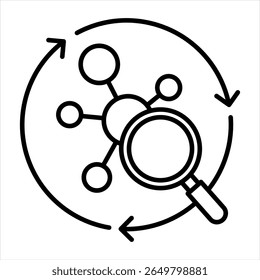 Metabolic Analysis Outline Icon Vector Illustration