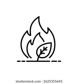 Metabolic Flame Symbol with Leaf Representing Health, Energy, and Sustainability