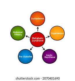 Metabolic Syndrome Mind Map Process Medical Stock Vector (Royalty Free ...