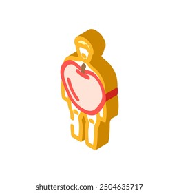 metabolic syndrome obesity overweight isometric icon vector. metabolic syndrome obesity overweight sign. isolated symbol illustration