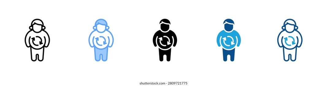 Metabolic Syndrome web icon with multiple style collection