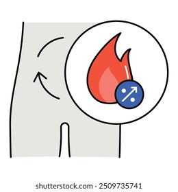 Metabolic Typing Icon Design. Represents Metabolism, Diet, Personalized Nutrition, Health. Vector icon with editable Strokes and Colors.