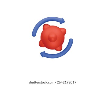 metabolism icon 3d illustration render