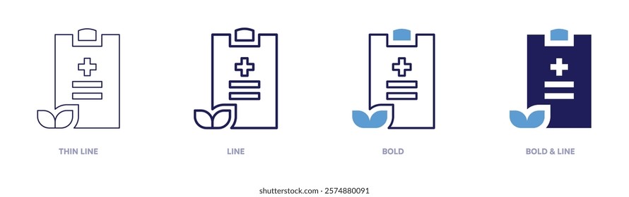 Metabolism icon in 4 different styles. Thin Line, Line, Bold, and Bold Line. Duotone style. Editable stroke.