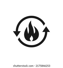 Metabolism icon flat style isolated on white background. Vector illustration