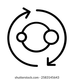 Metabolism icon illustration in line style. Perfect for website mobile app presentation. Suitable for any user interface and user experience