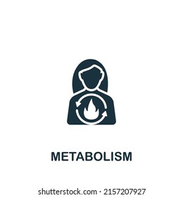 Metabolism icon. Monochrome simple Healthy Lifestyle icon for templates, web design and infographics