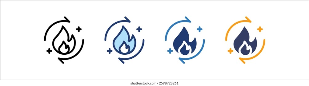 Metabolism Icon Set Multiple Style Collection