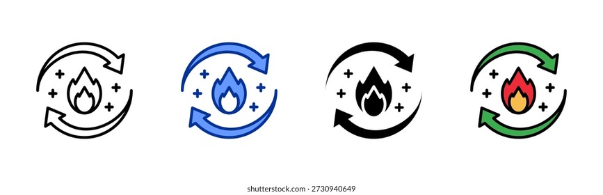 Metabolism icon set multiple style collection