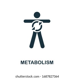 Metabolism icon. Simple illustration from healthy lifestyle collection. Creative Metabolism icon for web design, templates, infographics and more svg