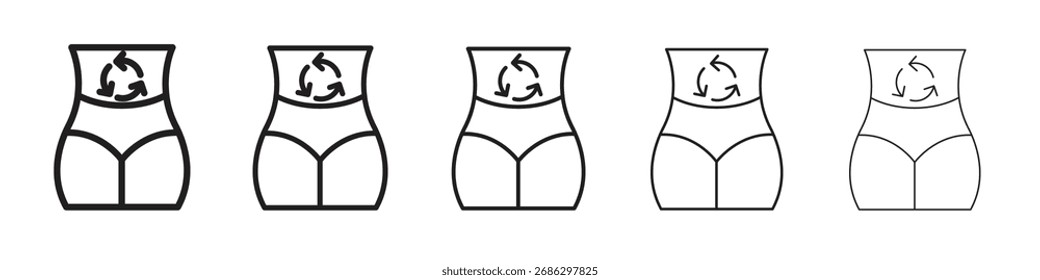 Conjunto de Vector simple de icono de metabolismo. Ilustración gráfica