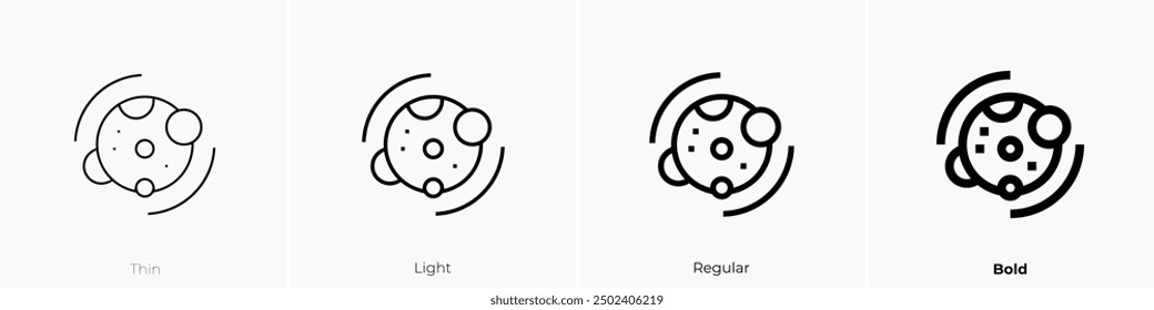metabolism icon. Thin, Light Regular And Bold style design isolated on white background
