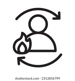 Metabolism line icon illustration vector graphic