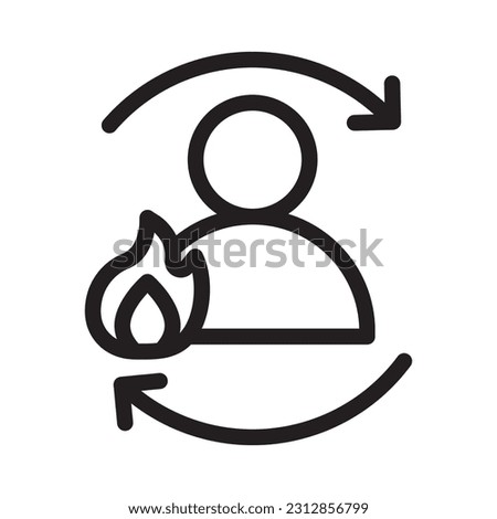 Metabolism line icon illustration vector graphic