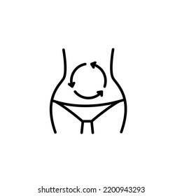 Metabolism line icon. Simple element illustration. Metabolism concept outline symbol design.