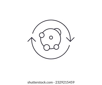 Metabolism, process icon. Vector illustration.