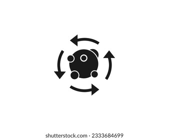 Metabolism, process icon. Vector illustration.