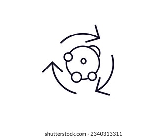 Metabolism, process icon. Vector illustration.