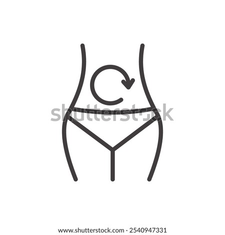 Metabolism stroke icon in black