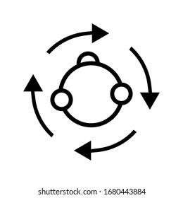 Metabolism, symbiosis icon. Element of bio engineering illustration. Thin line icon for website design and development, app development. Premium icon