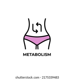 metabolism vector icon. Colorful flat design vector illustration. Vector graphics