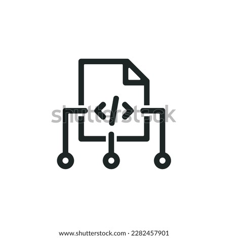 Metadata icon isolated on white background	