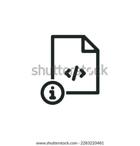 Metadata icon isolated on white background