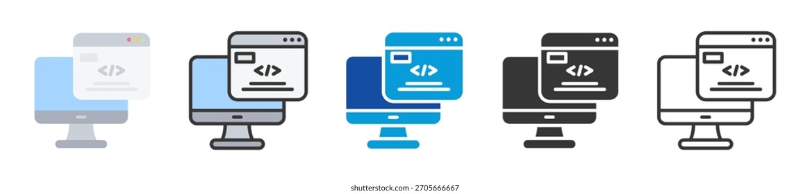 metadata icon set multi style various collection