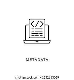 Metadata Icon In Vector. Logotype