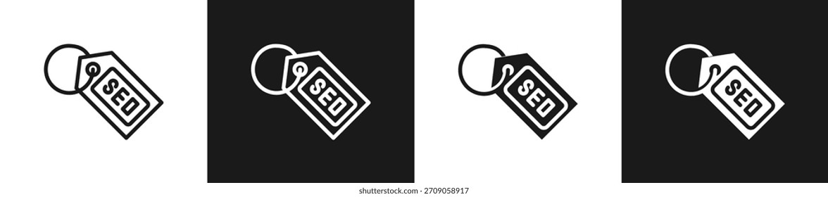 Estilo De Glifo Da Linha De Marca De Rótulo De Metadados Em Plano De Fundo Branco E Preto