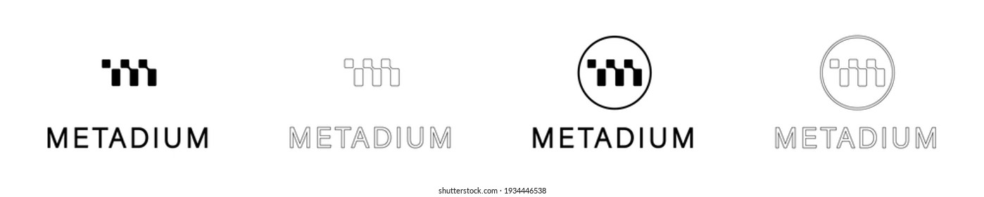 metadium logo, metadium Symbol, metadium token coin logos. Vector icon