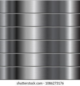 Metal 3d background. Horizontal iron planks. Vector illustration