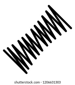 Metal absorber spring icon isolated of line style