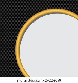 Metal Abstract background gold button and white , vector illustration