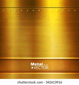 Metal Abstract Background. Gold & Copper. Vector illustration