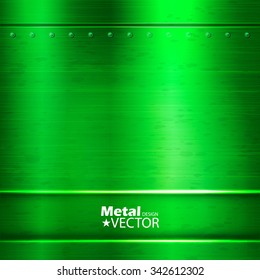Metal Abstract Background. Green Design. Vector illustration
