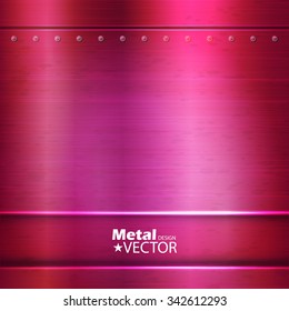 Metal Abstract Background. Pink Design. Vector illustration